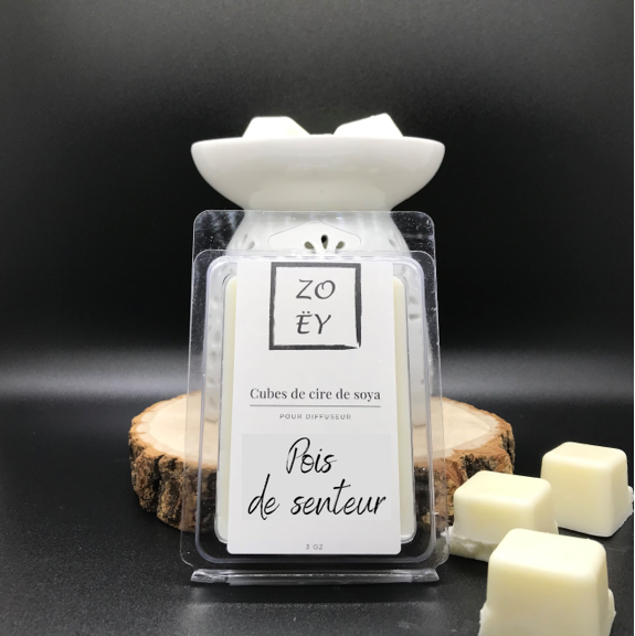 Cubes de cire de soya pour diffuseur - Pois de senteur